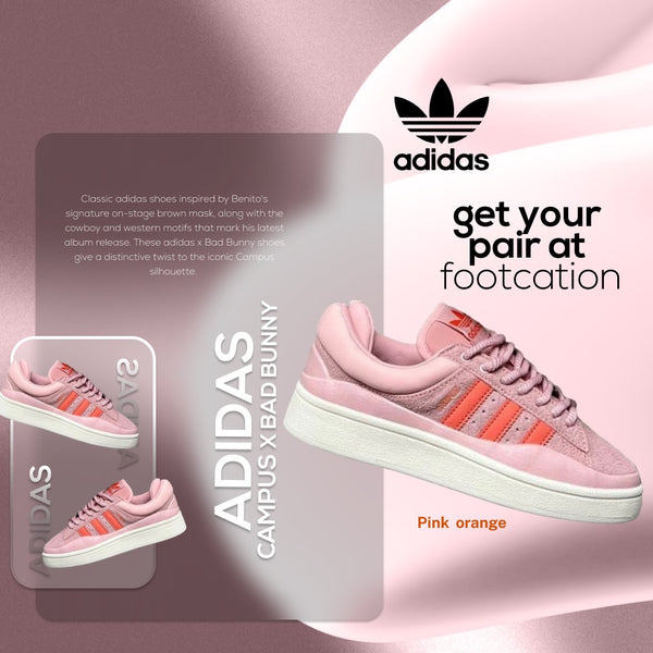 ADIDAS CAMPUS X BAD BUNNY PINK ORANGE