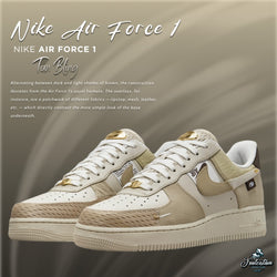 NIKE AIR FORCE 1 TAN BLING