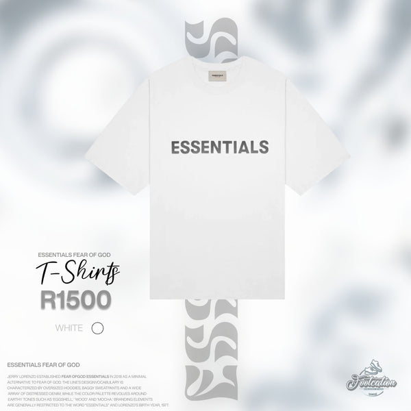WHITE ESSENTIAL FEAR OF GOD T-SHIRT