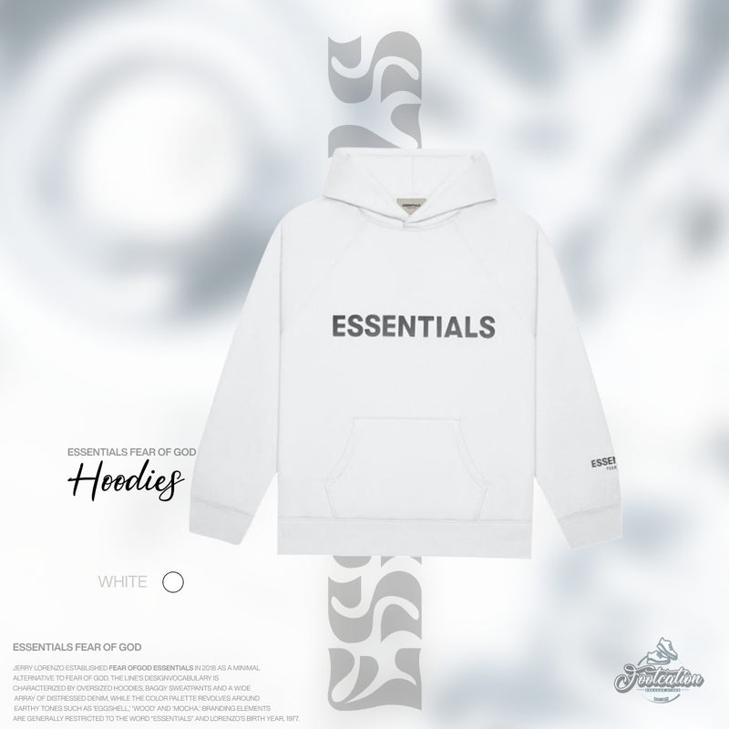 WHITE ESSENTIAL FEAR OF GOD HOODIE