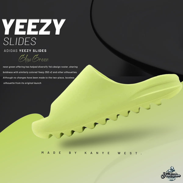 Yeezy slides glow green