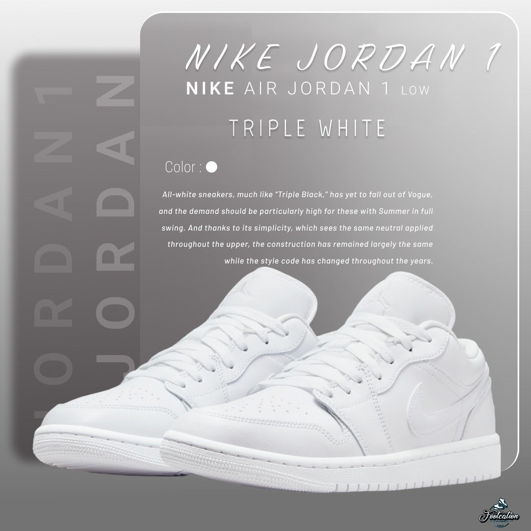 NIKE JORDAN 1 LOS TRIPLE WHITE