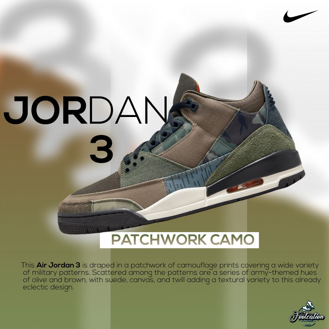 JORDAN 3 PATCHWORK CAMO