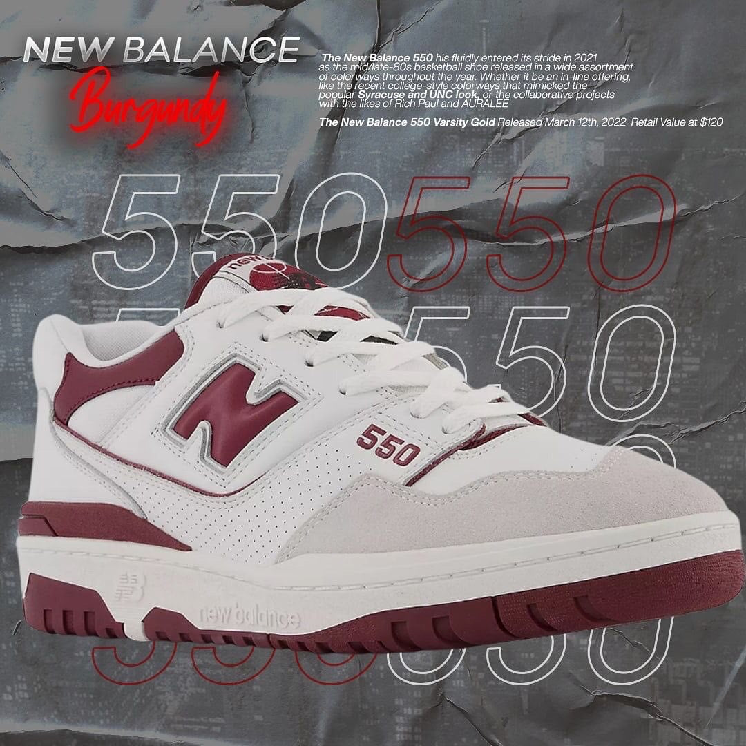 NEW BALANCE 550 BURGANDY