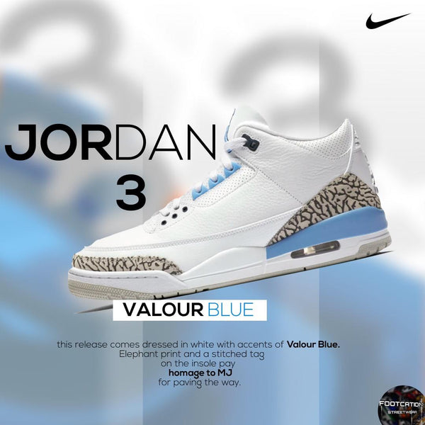 JORDAN 3 VALOUR BLUE