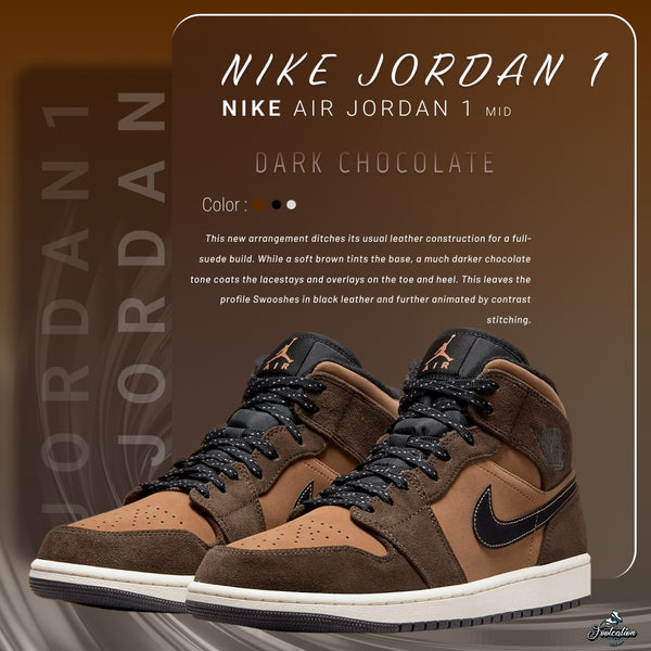 AIR JORDAN 1 MID DARK CHOCOLATE