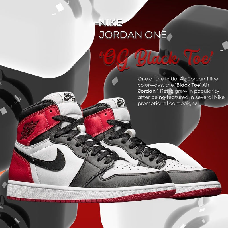 NIKE JORDAN 1 OG BLACK TOE