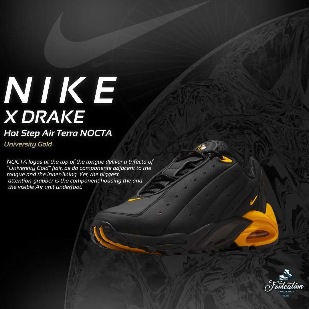 NIKE X DRAKE HOT STEP AIR TERRA NOCTA UNIVERSITY GOLD