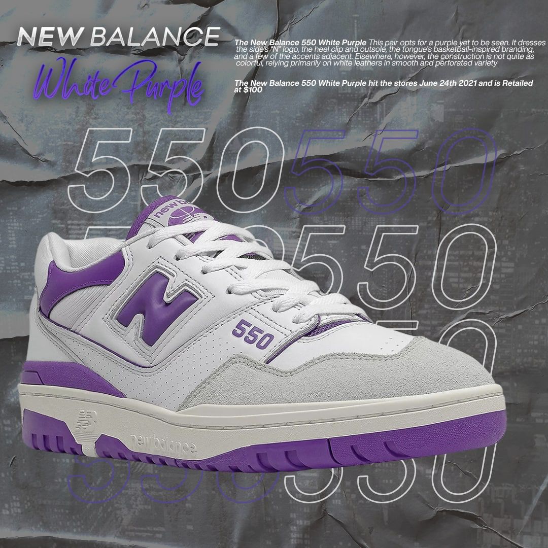 NEW BALANCE WHITE PURPLE