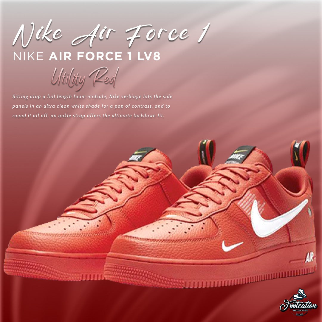 NIKE AIR FORCE 1 LV8 UTILITY RED