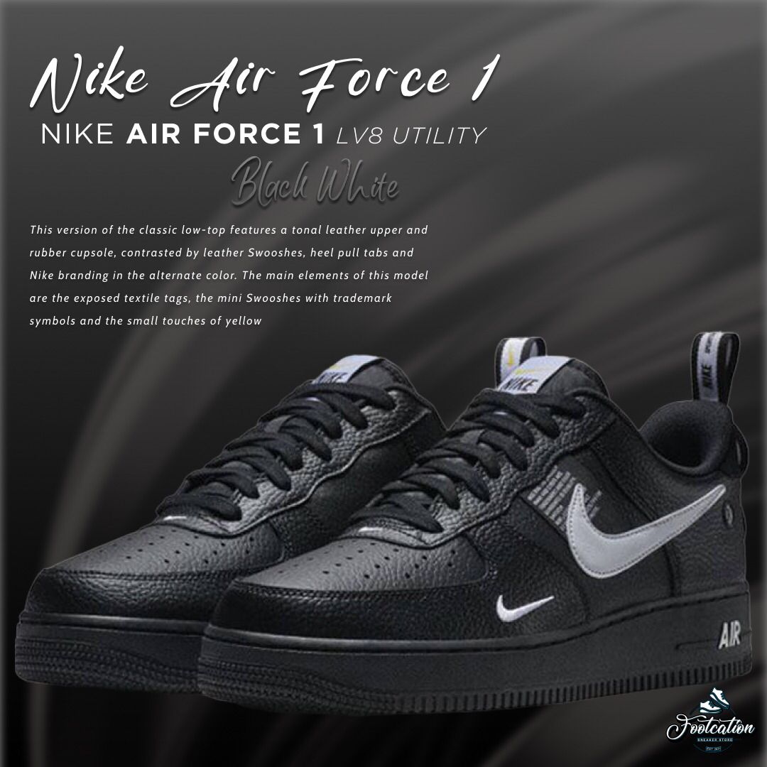 NIKE AIR FORCE 1 LV8 UTILITY BLACK