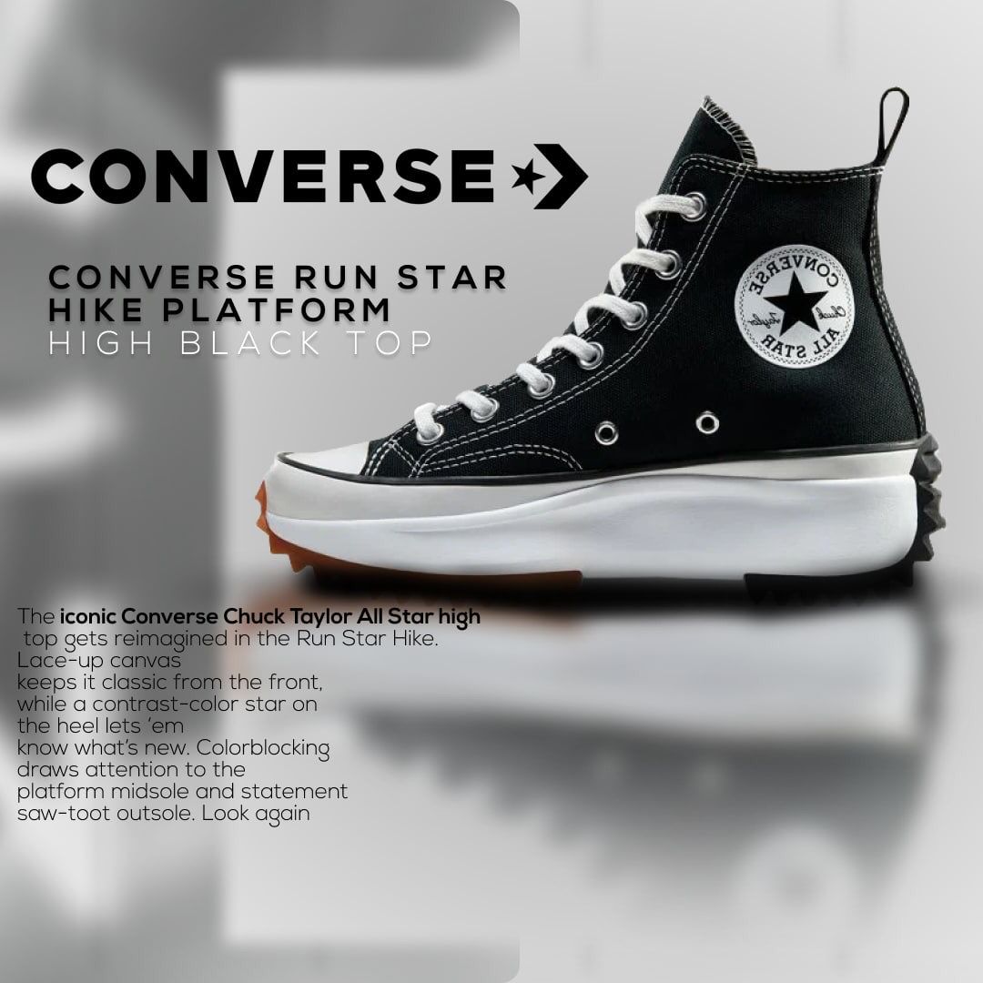 CONVERSE RUN STAR HIKE PLATFORM HIGH BLACK TOP