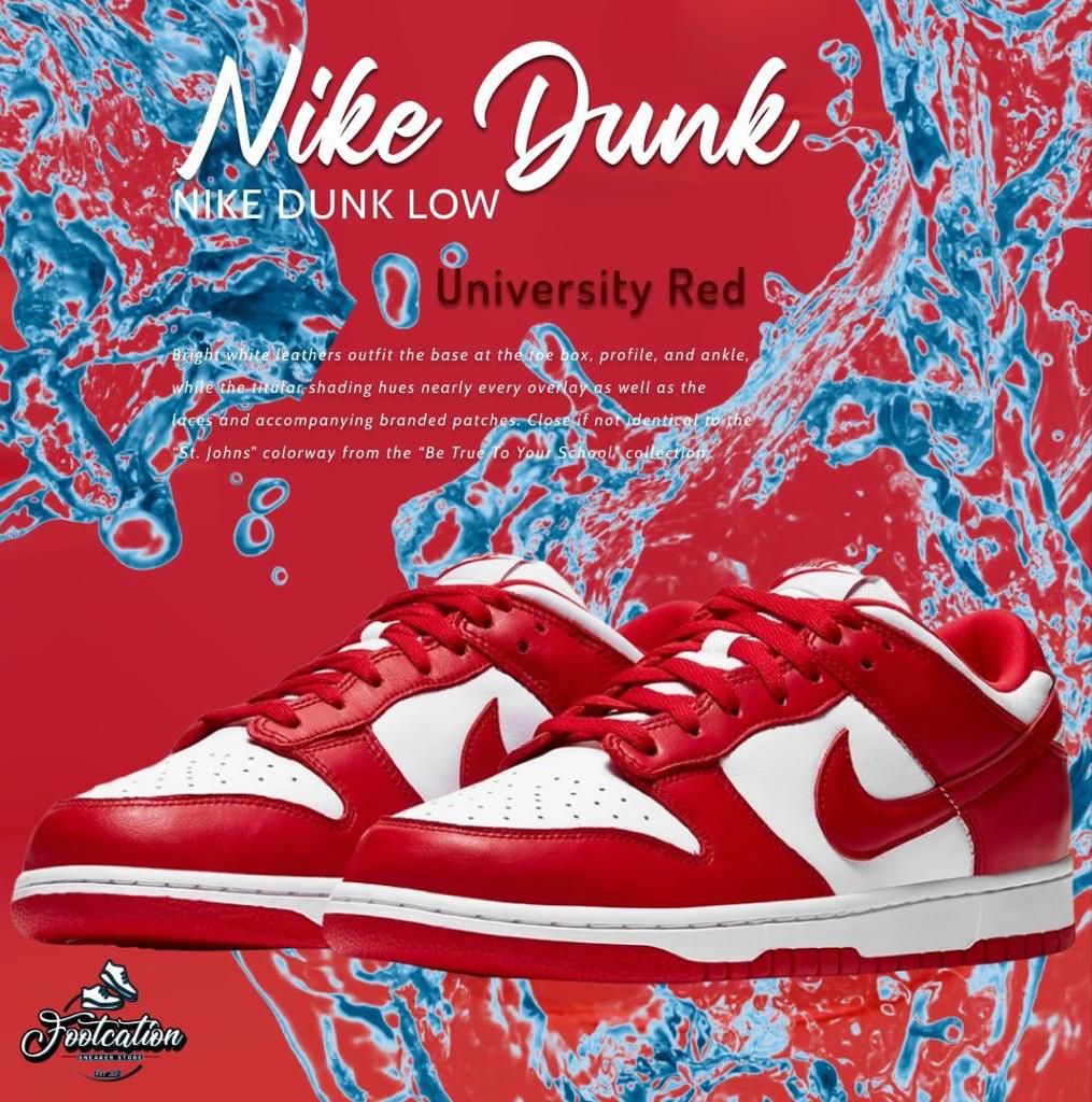 NIKE DUNK LOW UNIVERSITY RED