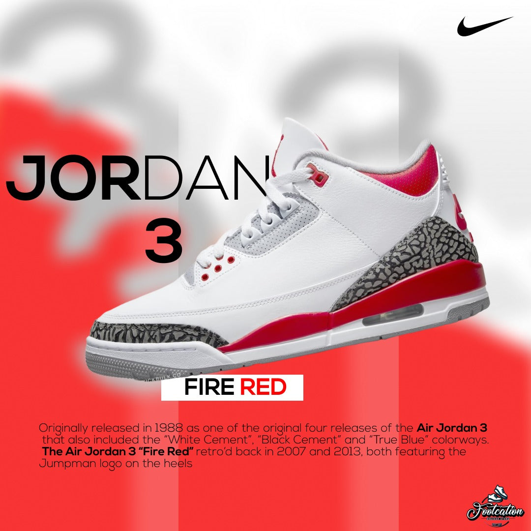 JORDAN 3 FIRE RED