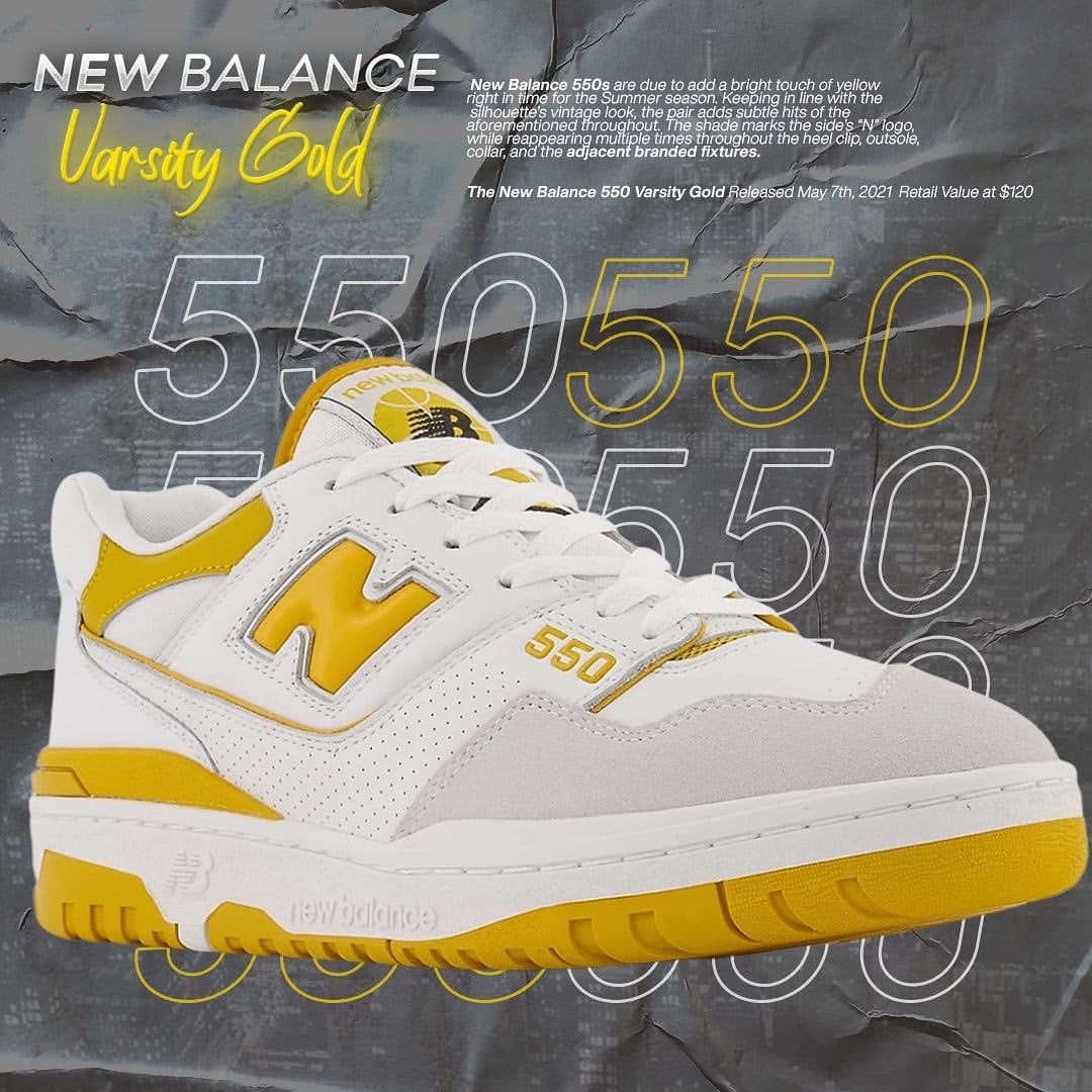 NEW BALANCE 550 VARSITY GOLD