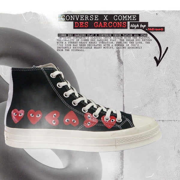 CONVERSE X COMME DES GARÇONS HIGH TOP MULTI HEART