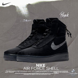 NIKE AIR FORCE SHELL BLACK