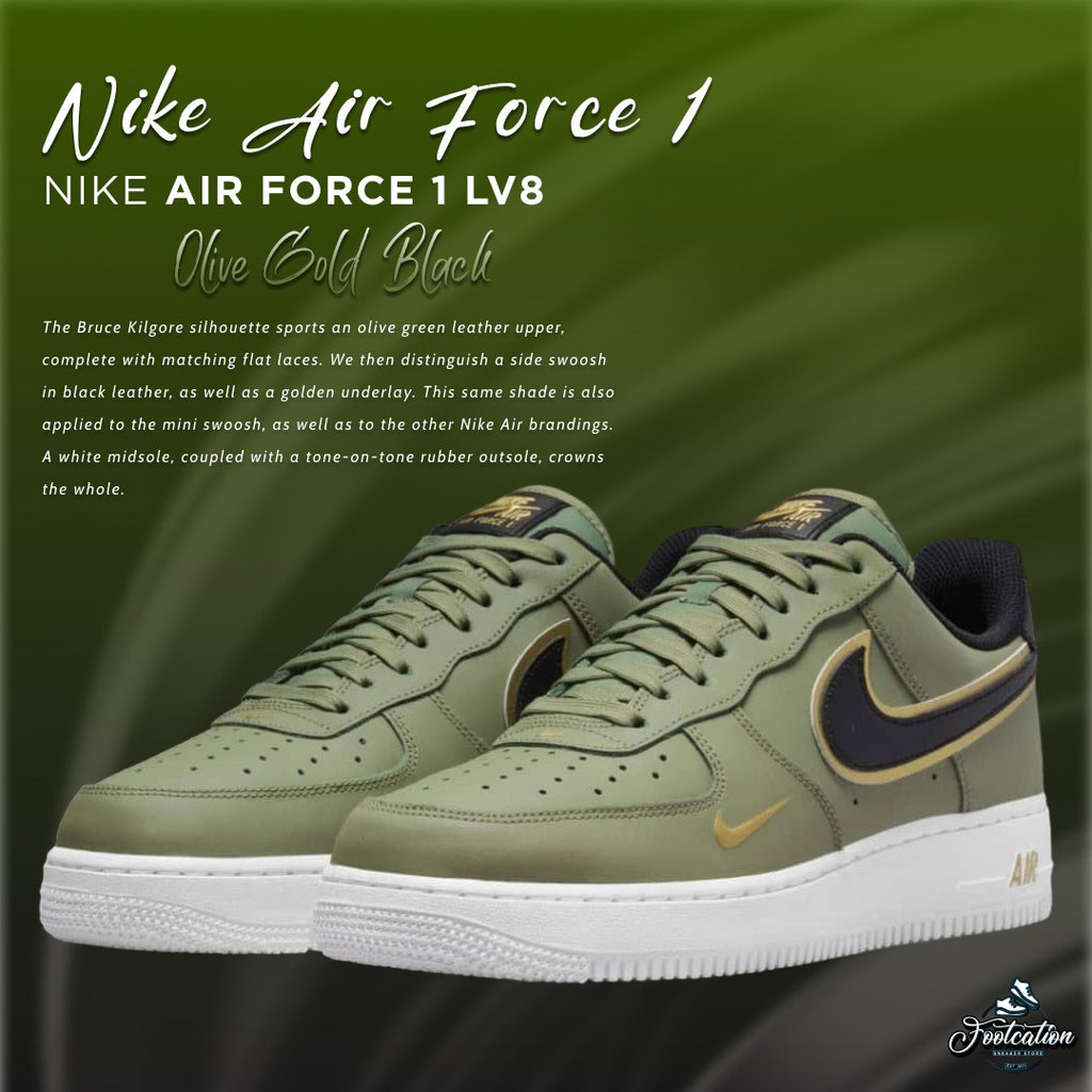 Nike Air Force 1 Low Olive Gold Black