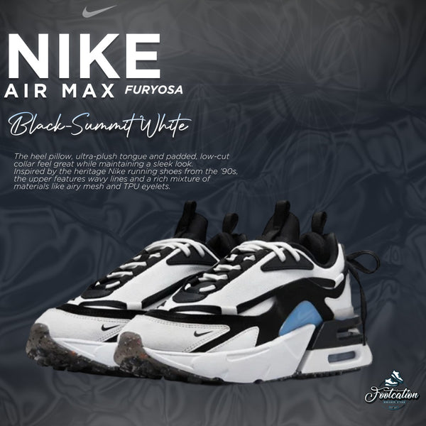 NIKE AIR MAX FURYOSA BLACK SUMMIT WHITE