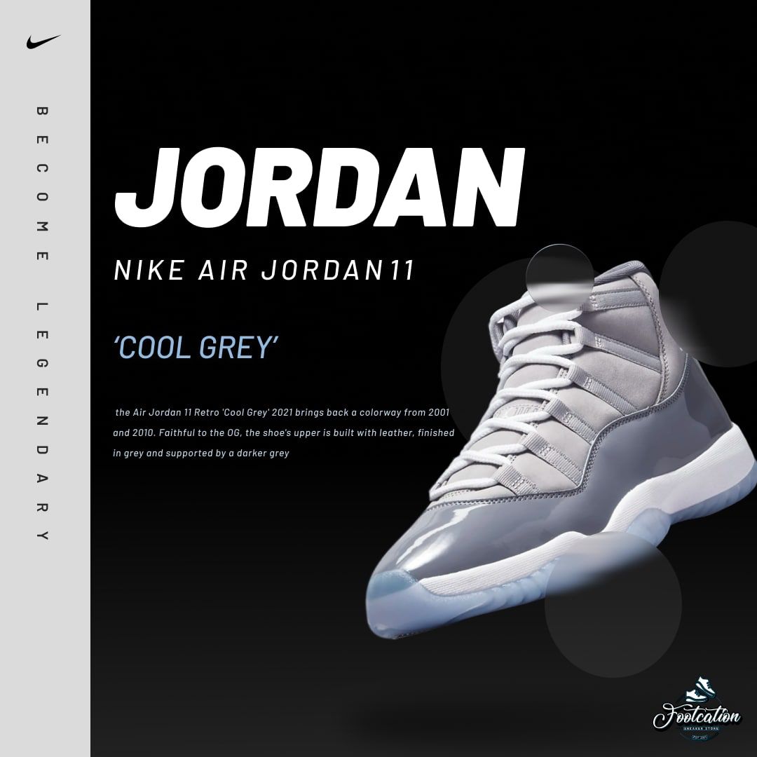 JORDAN 11 COOL GREY