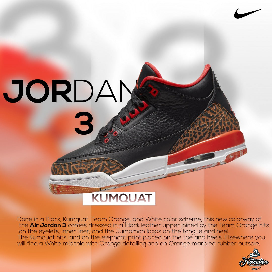 JORDAN 3 KUMQUAT