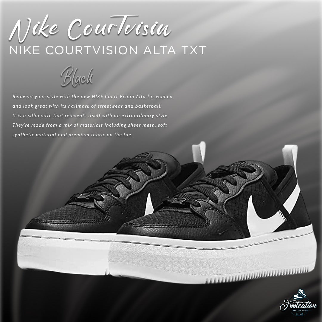 NIKE COURTVISION ALTA TXT BLACK