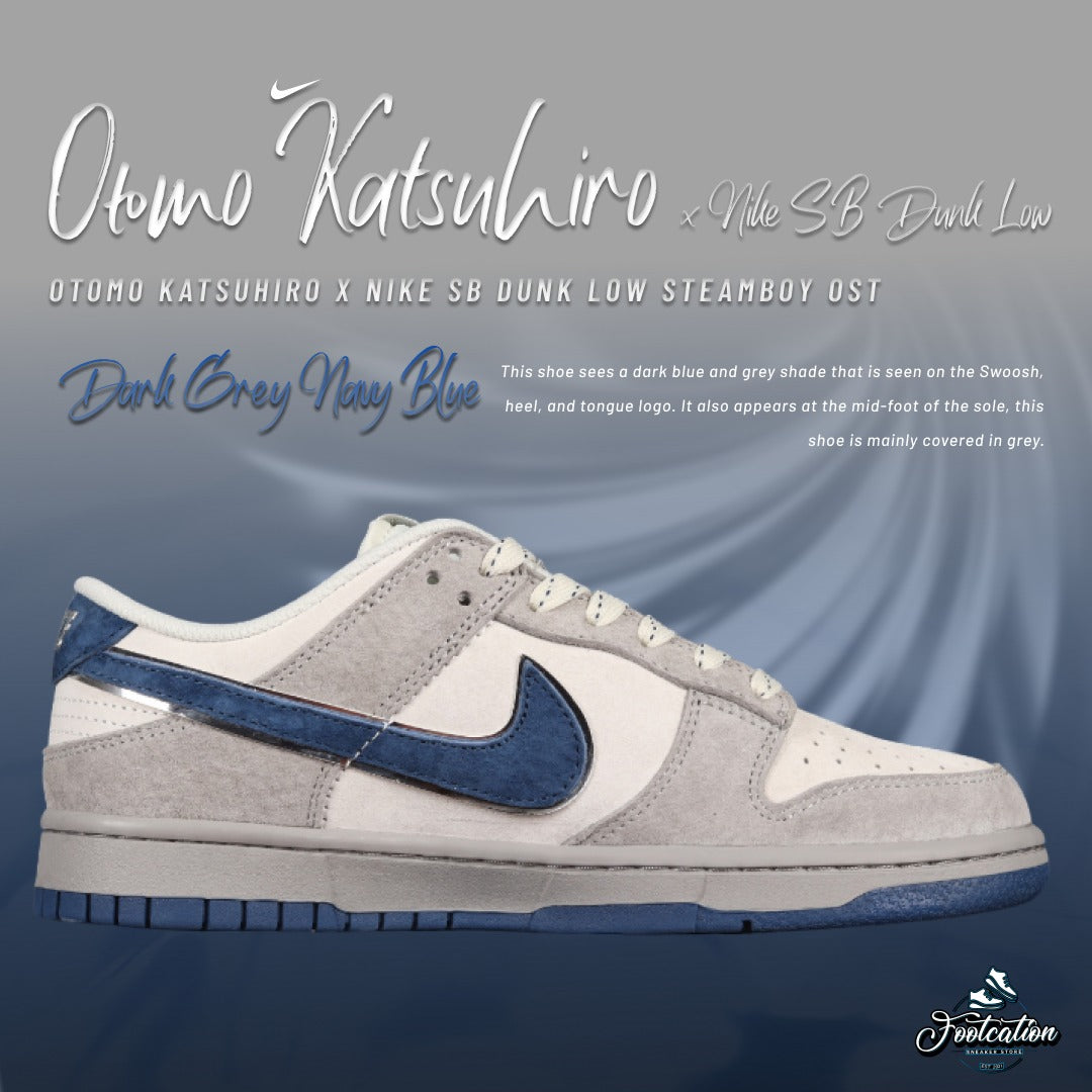 NIKE DUNK LOW DARK GREY NAVY BLUE