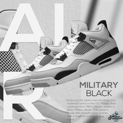 JORDAN 4 MILITARY BLACK