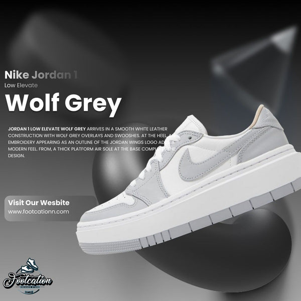 JORDAN NIKE 1 LOW ELEVATE WOLF GREY