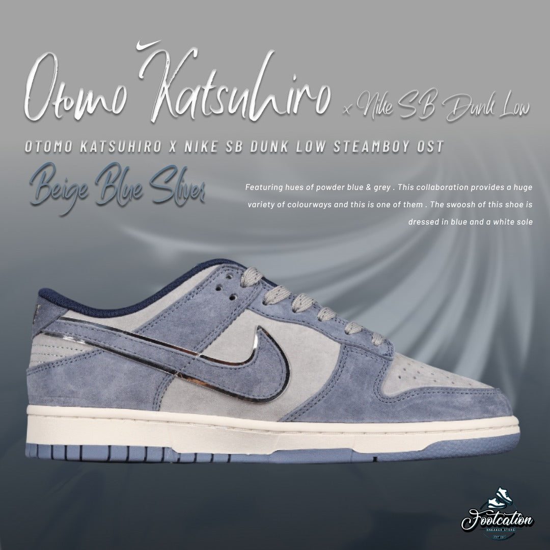 NIKE DUNK LOW BEIGE BLUE SILVER