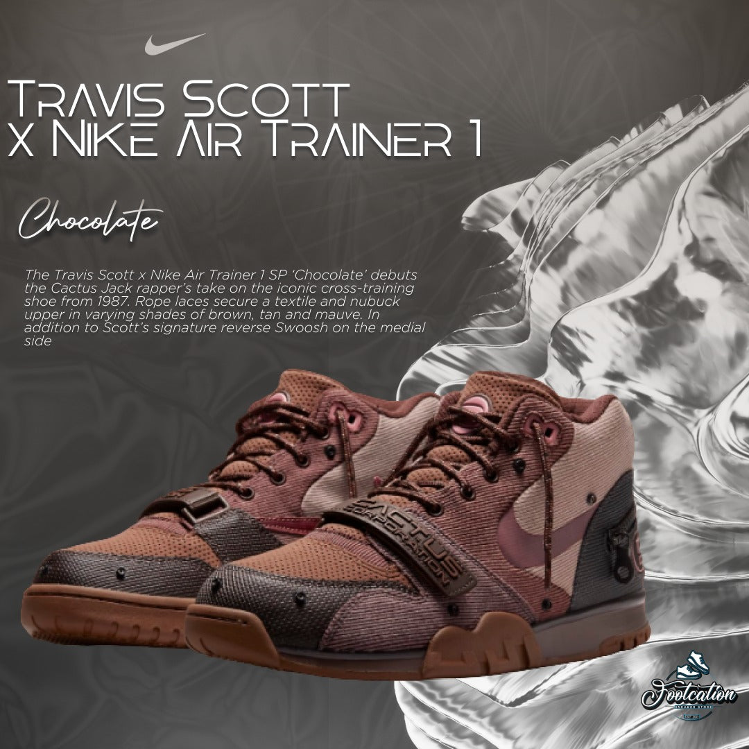 TRAVIS SCOTT X NIKE AIR TRAINER 1 CHOCOLATE