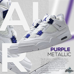 JORDAN 4 PURPLE MATELLIC